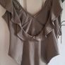 Karen Millen Khaki Ruffled Swimsuit Image 3