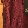 women dress  maroon size 8 lace Image 3