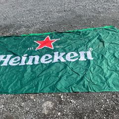 Heineken tarpaulin tent sides.