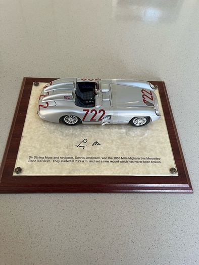 Mercedes 300 SLR Signed by Stirling Moss COA 1/18 Rare