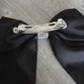 Black  bow hair clip with a beautiful rhinestone detail in the centre. Elegant and stylish, perfect for parties, special occasions or everyday wear. Like new never used Image 3