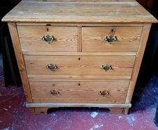 19th century pine chest of drawers