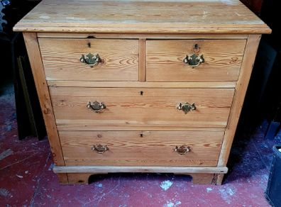 19th century pine chest of drawers