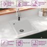 Kitchen Sink Single White Image 8
