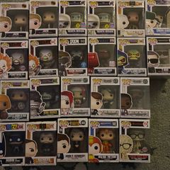 Range of Funko pops
