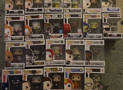 Range of Funko pops