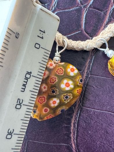 necklace with murano glass pendants