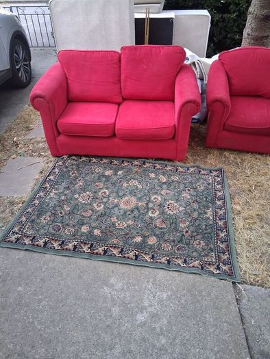 2 seats sofa and chair