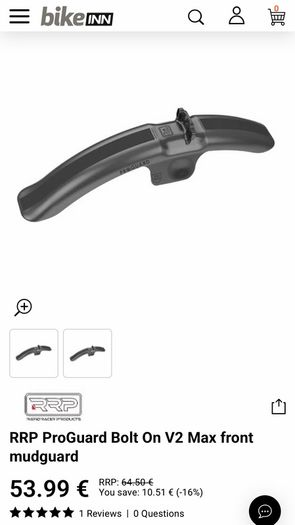 RRP ProGuard bolt on V2 Max front mud guard