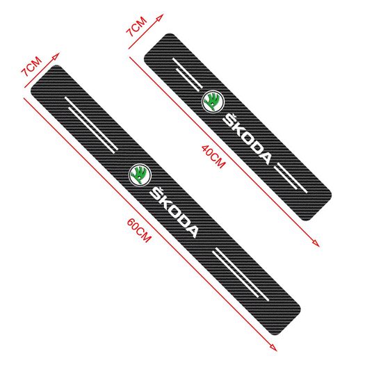 Carbon Fiber Car Sill Door Sills Threshold Waterproof Stickers - Suitable for Skoda Models Octavia MK2 3 Octavia 2 3 A7 Fabia Kodiaq Rapid
