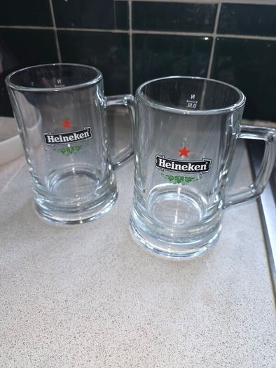 2 Heineken Beer Tankard