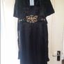 BNWT Oasis Black Silk Kimono Tie back embellished dress size UK12 EUR38/40 Image 2