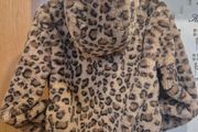 Girl's Winter Leopard Print Jacket