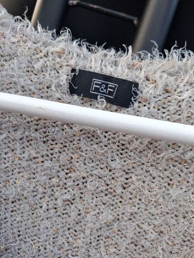 Beige Fuzzy Chenille with Gold Iridescent Sequins Jumper