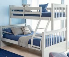 Twin (3ft) & (4ft6) Grey Bunk Bed