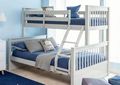 Twin (3ft) & (4ft6) Grey Bunk Bed