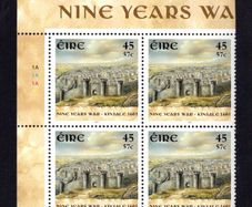 2001 Ireland Kinsale 1601 (Nine Years Wars) 57c/45p Commemorative Stamps Plate Block 1A1A1A1A Mint Never Hinged (MNH)