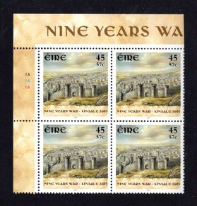 2001 Ireland Kinsale 1601 (Nine Years Wars) 57c/45p Commemorative Stamps Plate Block 1A1A1A1A Mint Never Hinged (MNH)