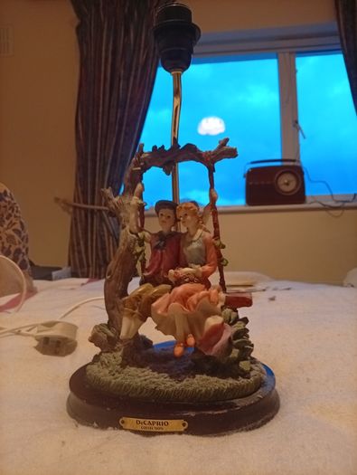 Vintage DeCaprio Collection Figurine Table Lamp with Original Shade