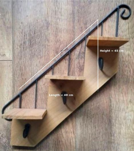 Coat hanger and stair shelf