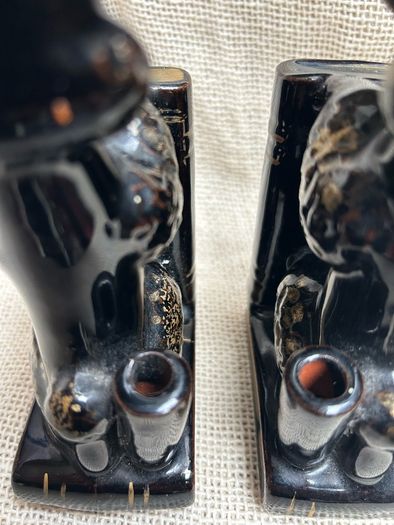 MCM Ceramic  pair of poodle bookends