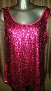 Brand new pink sequin vest top from Gok for Tu size UK18 EU46 postage included