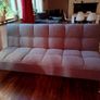 Dark Grey Modern Folding 3 Seater Fabric Sofa Image 2