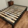 Zinus Double Bed Frame (Black Metal) + IKEA Mattress Image 3