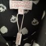 Dancing Leopard Black White Polka Dot Long Sleeve Top Button Up Shirt Size UK 10 Image 3