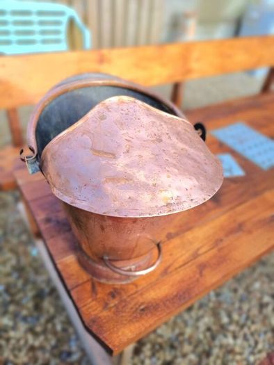 Vintage Handmade Copper Bucket