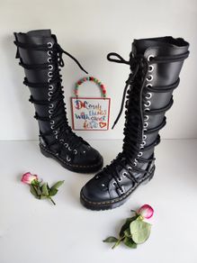 Dr Martens Daria 1B60 Bex double quad sole platform knee boots UK6 EU39