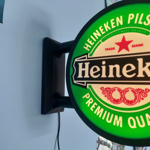 Heineken Inspired LED Light Box Wall Sign | Illuminated Bar Pub Man Cave Beer