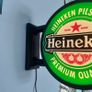 Heineken Inspired LED Light Box Wall Sign | Illuminated Bar Pub Man Cave Beer Image 3