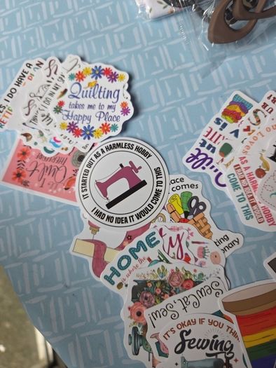 Cute 2 pieces  Sewing Crafting quiltting stickers for Crafting Sewing machine etc