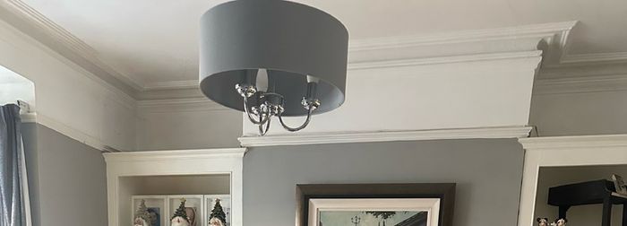 Grey Shades Chrome  Chandelier