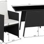 _Folding Polyrattan Set for 2 People 2 Chairs and 1 Table with Glass Top Image 5