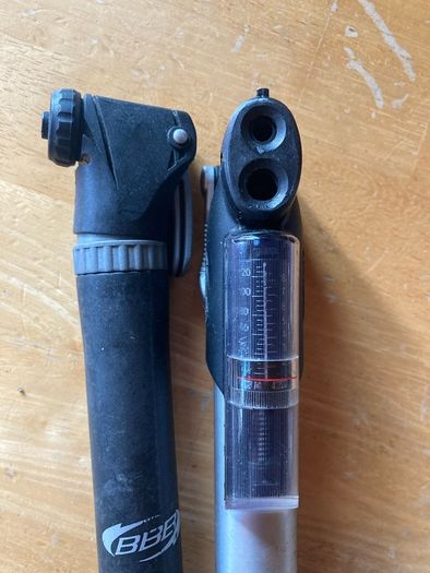 2 bicycle hand pumps