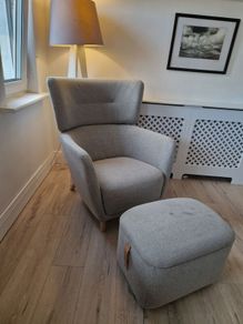 IKEA Wing Armchair with footstool
