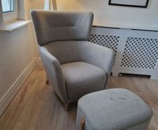 IKEA Wing Armchair with footstool