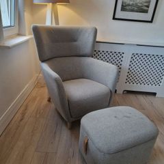 IKEA Wing Armchair with footstool