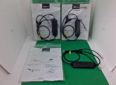 Postage - Lot of 3 Jabra LINK Avaya Phone EHS Electronic Hook Switch Cables