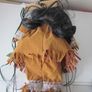 16"  Collectable Native American/Indian Girl on Swing Porcelain Doll (Dark  Brown) Image 5