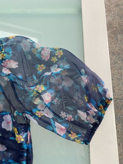 Bnwt Savida blue organza top