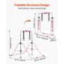 Gymnastic Bars for Kids, 63.5 kg Capacity Folding Training Kip Bar, Adjustable Height Gymnastic Horizontal Bar for Home, Training Equipment for Indoor and Outdoor, Easy to Assemble, Pink Image 6