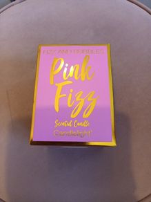 Pink fizz and bubbles candle