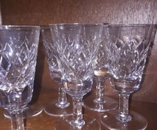 6 x Crystal Sherry Glasses