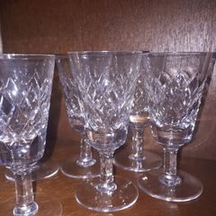 6 x Crystal Sherry Glasses