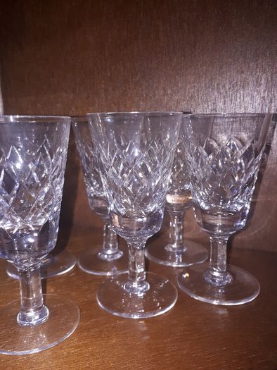 6 x Crystal Sherry Glasses