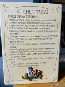 Kitchen plaque