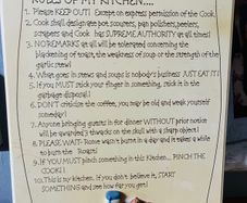 Kitchen plaque